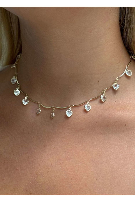 Heliophilia Silver Collar de Latón con Piedra de Circonio Dorado Heliophilia Silver Collar de Latón con Piedra de Circonio Dorado